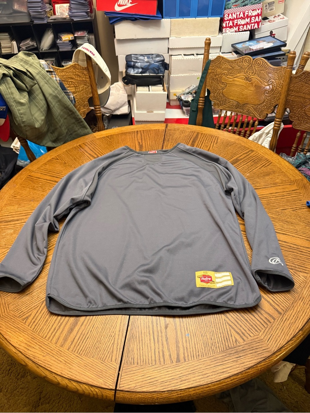 Rawlings Charcoal Gray Performance Pullover with Golf Anniversary Patch